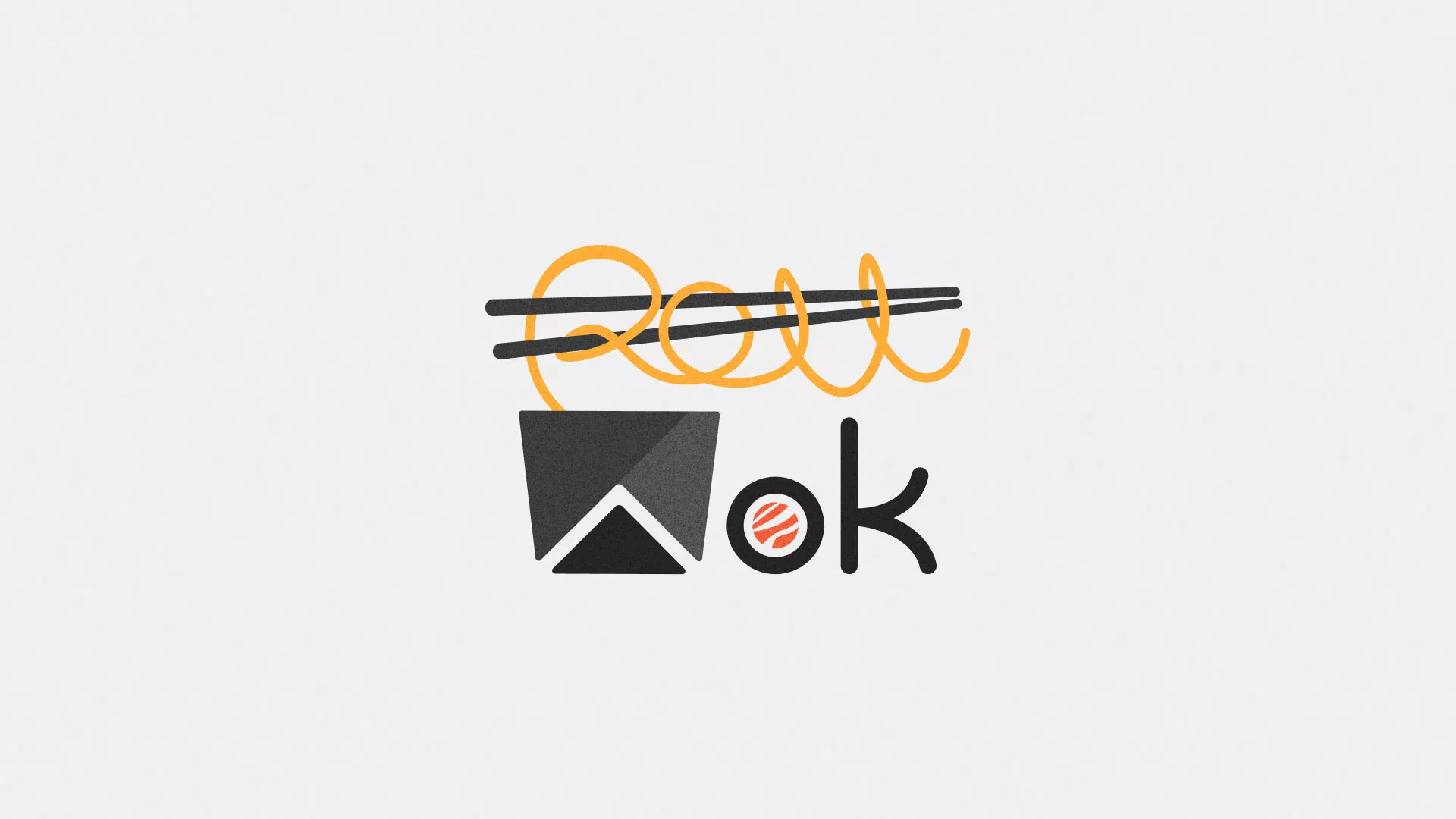 Разработка логотипа суши-бара «Roll Wok Club» в Гавриловом Посаде